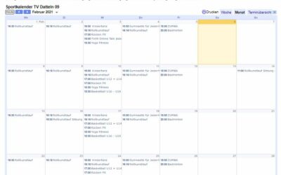 Sportkalender jetzt online